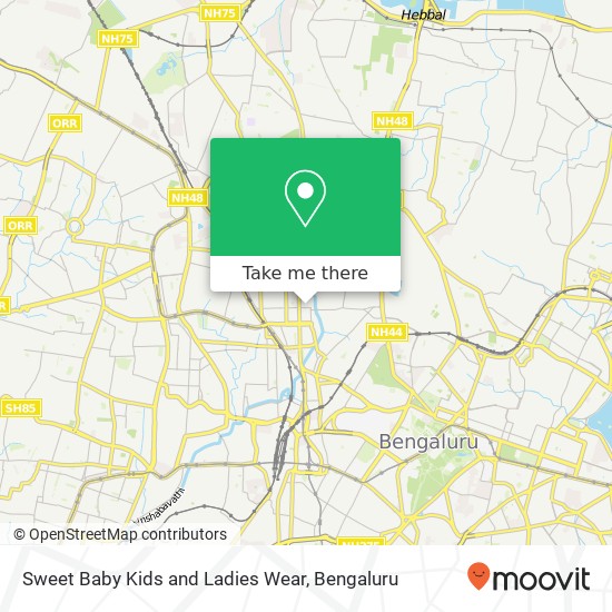 Sweet Baby Kids and Ladies Wear, 1st Temple Main Road Bengaluru KA map