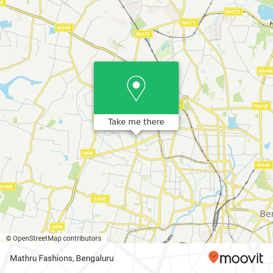 Mathru Fashions, 4th Main Road Bengaluru KA map