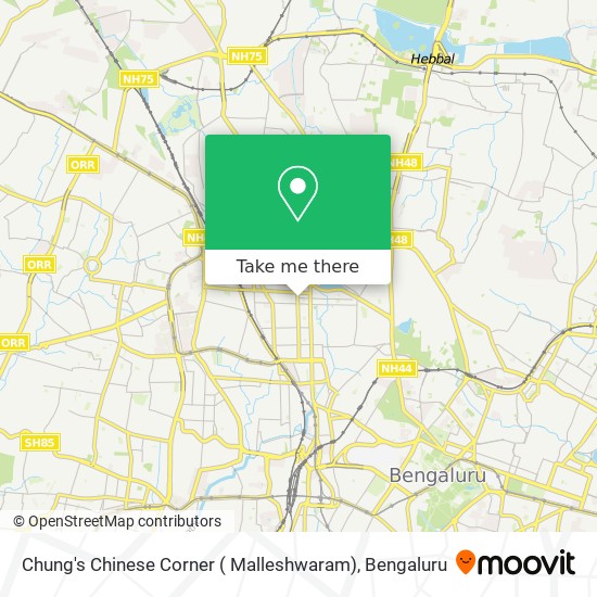 Chung's Chinese Corner ( Malleshwaram) map
