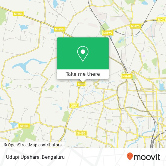 Udupi Upahara, Service Road Bengaluru KA map