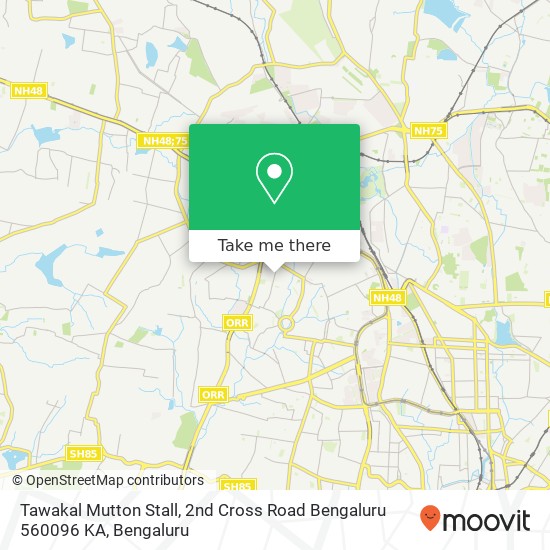 Tawakal Mutton Stall, 2nd Cross Road Bengaluru 560096 KA map