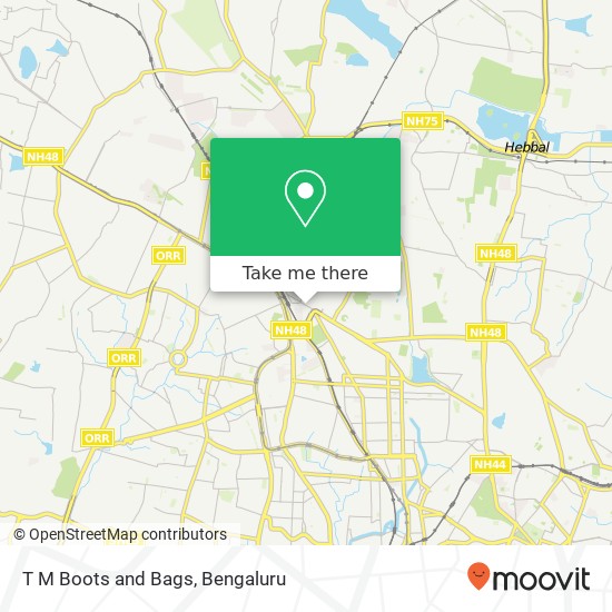 T M Boots and Bags, Subedar Chatram Main Road Bengaluru 560022 KA map