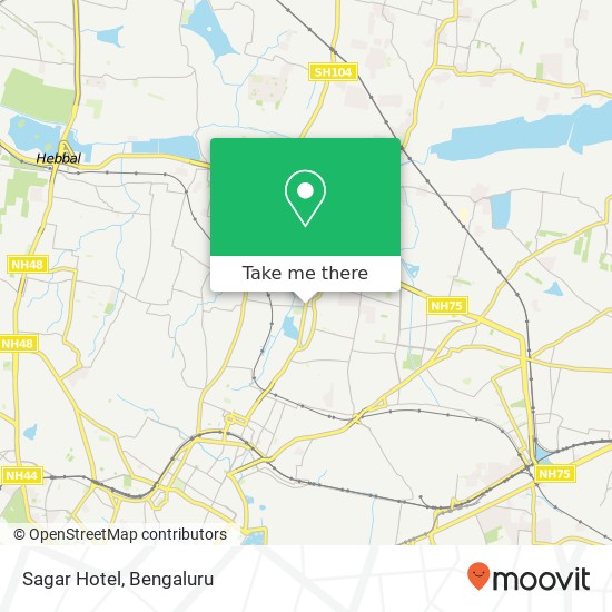 Sagar Hotel, 80 Feet Road Bengaluru 560043 KA map