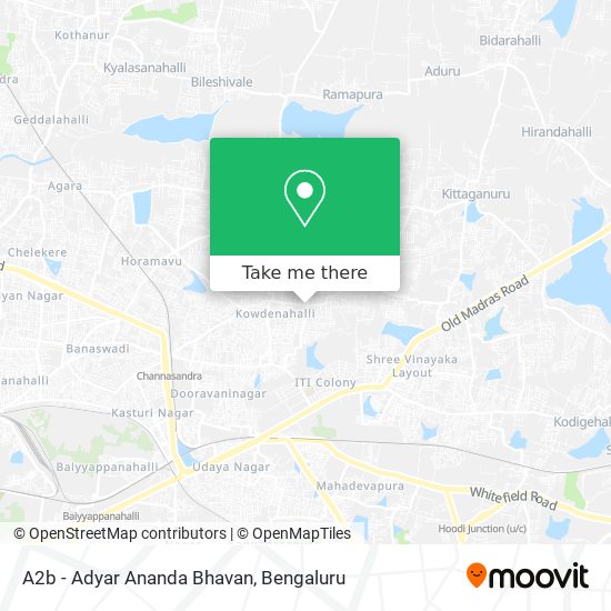 A2b - Adyar Ananda Bhavan map