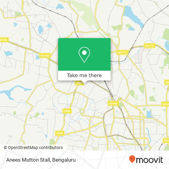 Anees Mutton Stall, Kuvempu Circle Bengaluru KA map