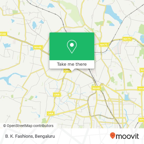 B. K. Fashions, Kuvempu Circle Bengaluru KA map