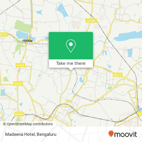 Madeena Hotel, Arabic College Main Road Bengaluru KA map