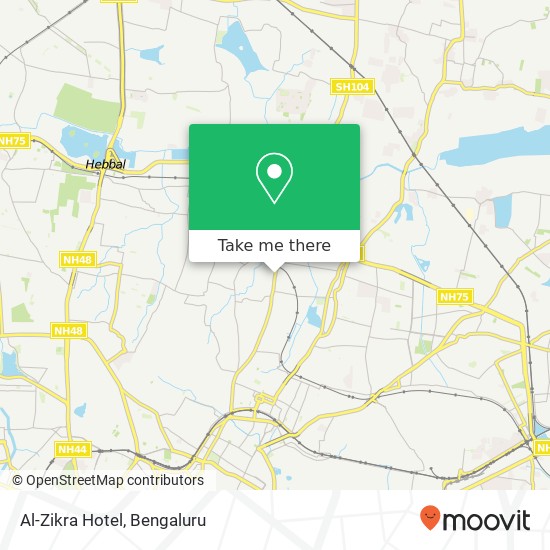 Al-Zikra Hotel, Arabic College Main Road Bengaluru KA map