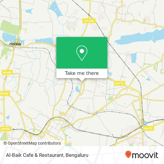 Al-Baik Cafe & Restaurant, 80 Feet Road Bengaluru 560043 KA map