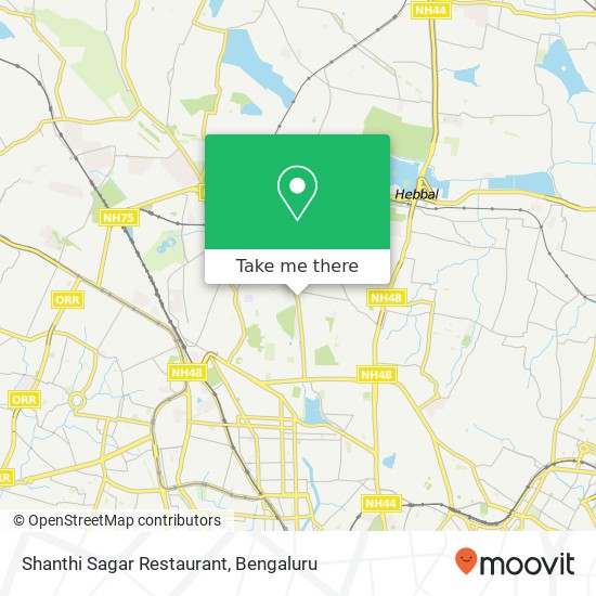 Shanthi Sagar Restaurant, New B E L Road Bengaluru 560094 KA map