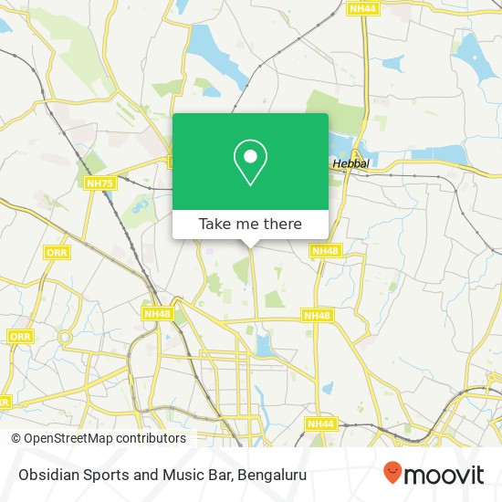 Obsidian Sports and Music Bar, New B E L Road Bengaluru 560094 KA map