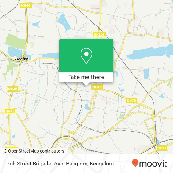 Pub Street Brigade Road Banglore, 2nd Main Road Bengaluru 560043 KA map