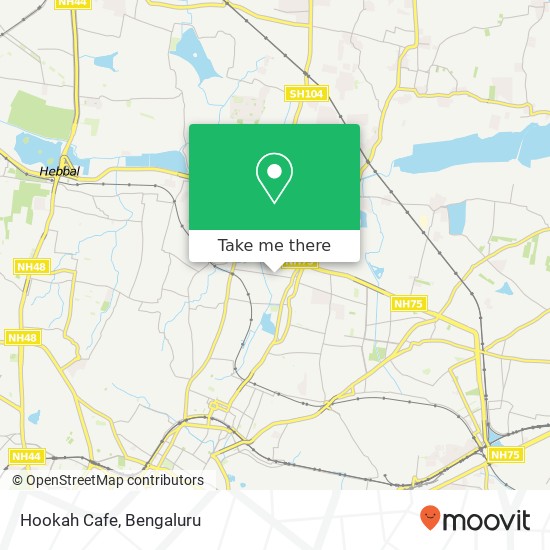 Hookah Cafe, 80 Feet Road Bengaluru 560043 KA map