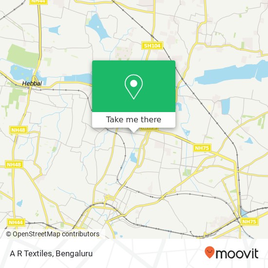 A R Textiles, 1st Main Road Bengaluru 560043 KA map