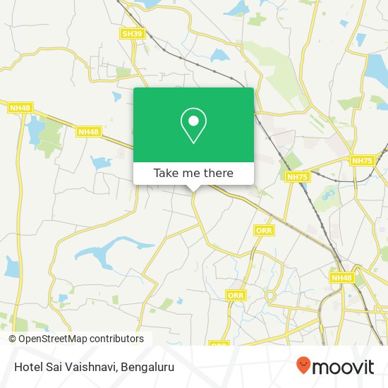 Hotel Sai Vaishnavi, 100 Feet Road Bengaluru KA map
