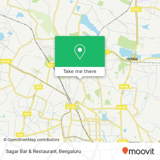 Sagar Bar & Restaurant, M S Ramaiah Main Road Bengaluru KA map