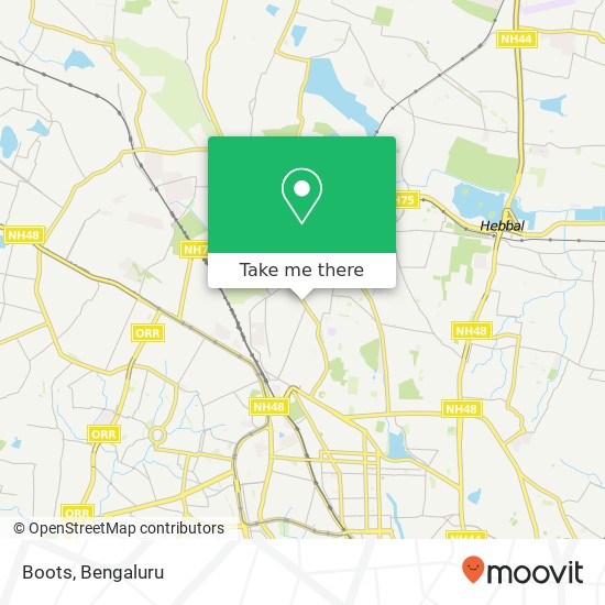 Boots, M S Ramaiah Main Road Bengaluru KA map