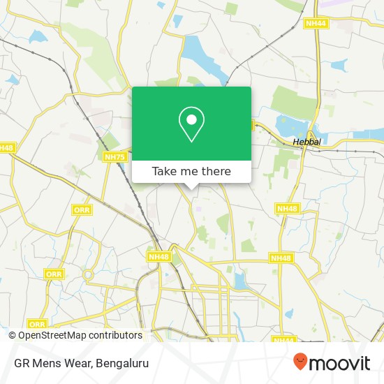 GR Mens Wear, 4th Cross Road Bengaluru KA map
