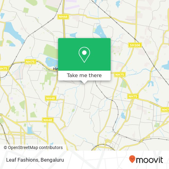 Leaf Fashions, Sultanpalya Main Road Bengaluru KA map