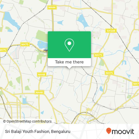 Sri Balaji Youth Fashion, Sultanpalya Main Road KA map