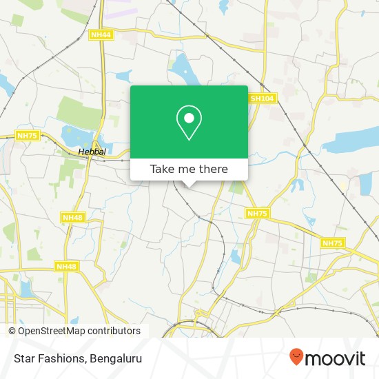 Star Fashions, A P J Abdul Kalam Road Bengaluru KA map