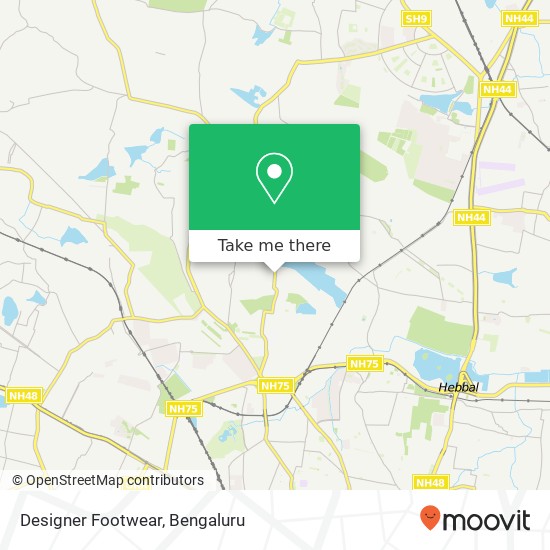 Designer Footwear, Vidyaranyapura Main Road Bengaluru KA map