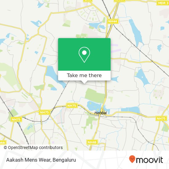Aakash Mens Wear, Kodigehalli Main Road Bengaluru KA map