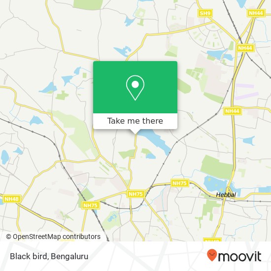 Black bird, Vidyaranyapura Main Road KA map