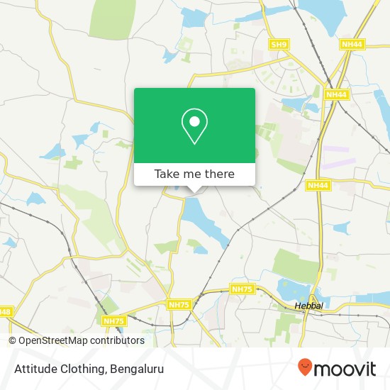 Attitude Clothing, Kodigehalli Main Road Bengaluru KA map