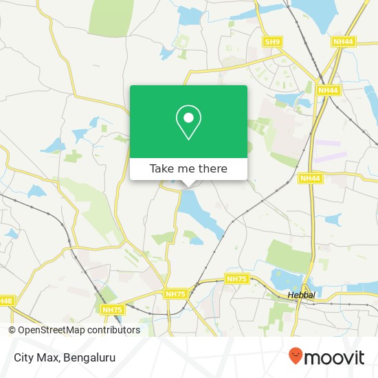 City Max, Kodigehalli Main Road Bengaluru KA map