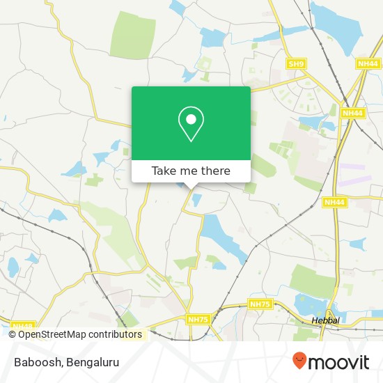 Baboosh, Vidyaranyapura Main Road Bengaluru KA map
