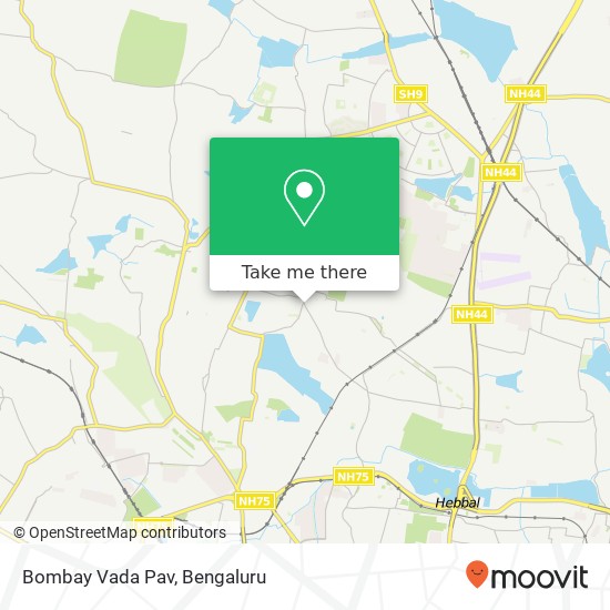 Bombay Vada Pav, Kodigehalli Main Road Bengaluru KA map