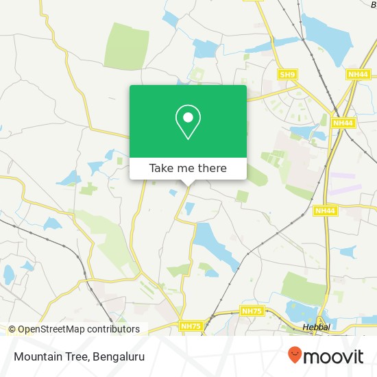 Mountain Tree, Vidyaranyapura Main Road Bengaluru KA map