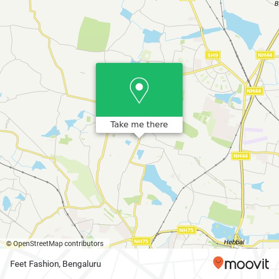 Feet Fashion, Vidyaranyapura Main Road Bengaluru KA map