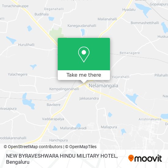 NEW BYRAVESHWARA HINDU MILITARY HOTEL map