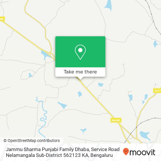 Jammu Sharma Punjabi Family Dhaba, Service Road Nelamangala Sub-District 562123 KA map