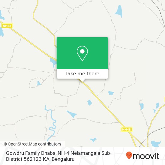 Gowdru Family Dhaba, NH-4 Nelamangala Sub-District 562123 KA map