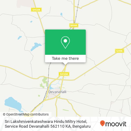 Sri Lakshmivenkateshwara Hindu Miltry Hotel, Service Road Devanahalli 562110 KA map