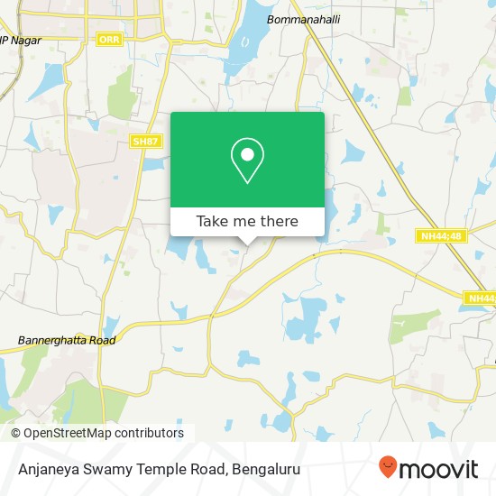 Anjaneya Swamy Temple Road map