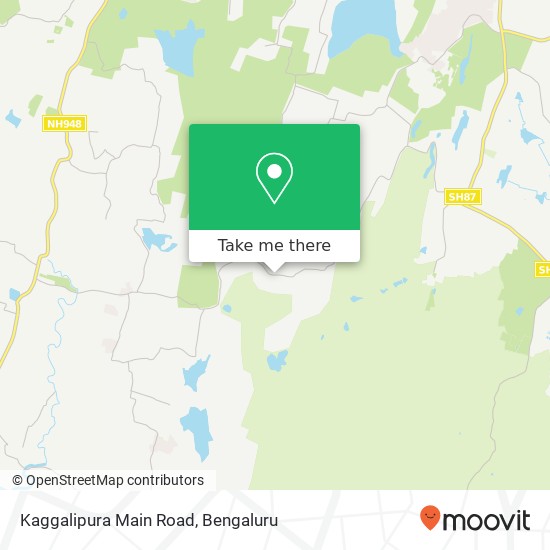 Kaggalipura Main Road map