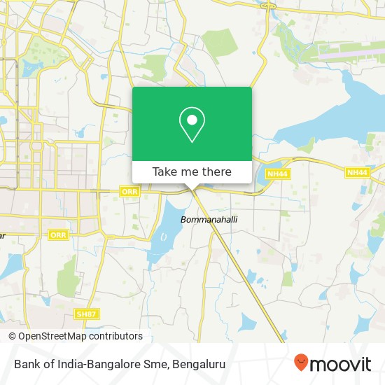 Bank of India-Bangalore Sme map