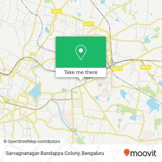 Sarvagnanagar-Bandappa Colony map