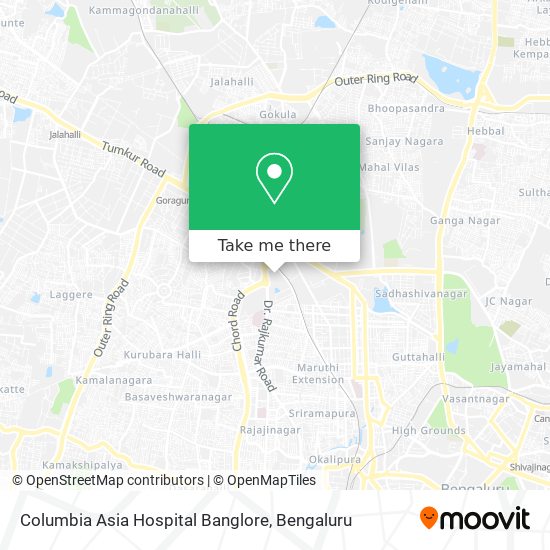 Columbia Asia Hospital Banglore map