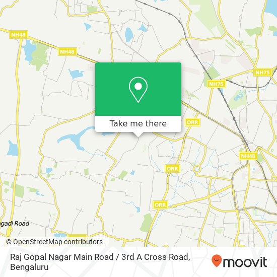 Raj Gopal Nagar Main Road / 3rd A Cross Road map