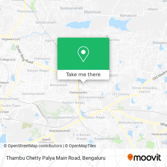 Thambu Chetty Palya Main Road map