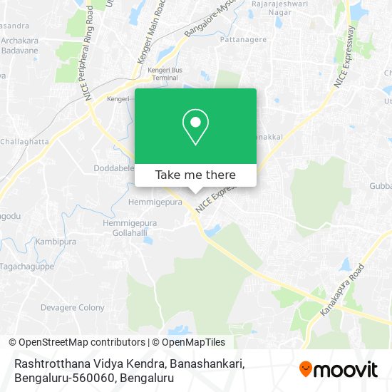 Rashtrotthana Vidya Kendra, Banashankari, Bengaluru-560060 map