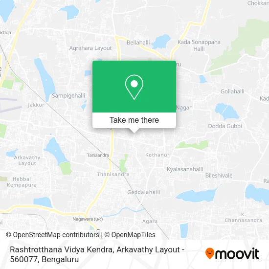 Rashtrotthana Vidya Kendra, Arkavathy Layout - 560077 map