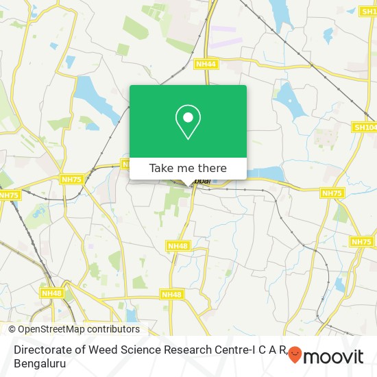 Directorate of Weed Science Research Centre-I C A R map
