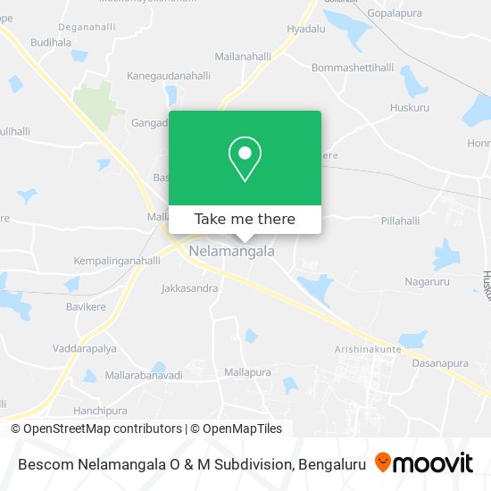 Bescom Nelamangala O & M Subdivision map