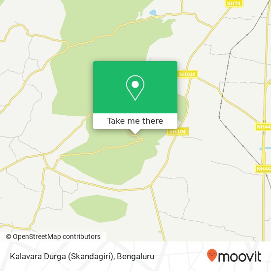 Kalavara Durga (Skandagiri) map